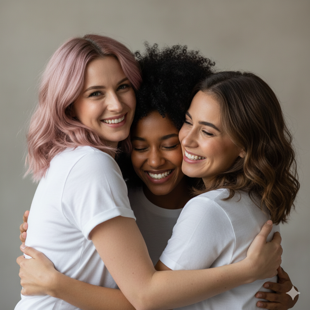 Mulheres unidas - GlowMuse representa inclusão, amizade e apoio